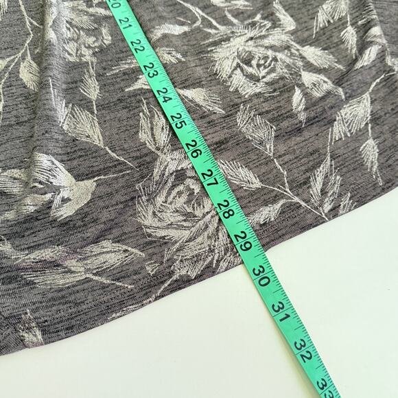 White House Black Market Floral Jetsetter Tunic Top Size M Dolman Sleeve Vacay - Picture 10 of 10